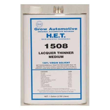Grow Automotive LACQUER THINNER MEDIUM, Gallon 1508/01